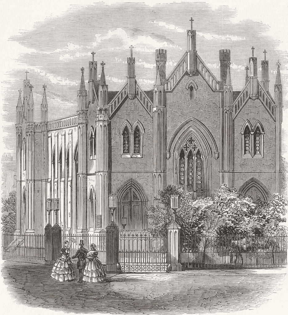 LIVERPOOL. Rev Hugh Stowell Brown's Chapel  1858 old antique print picture